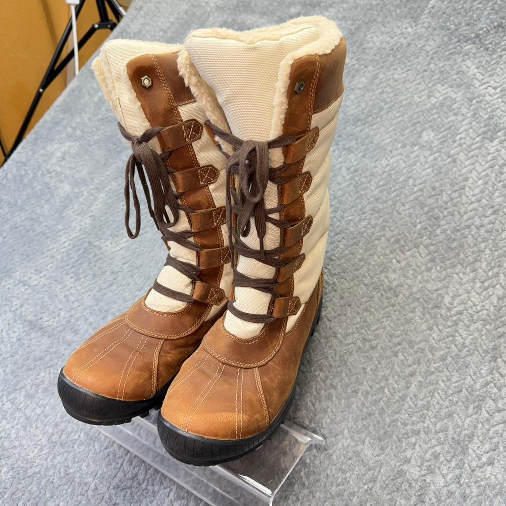 Timberland Mount Hope Waterproof Winter Boots Brown Leather Tan 6910B Womens 10 - Picture 11 of 15